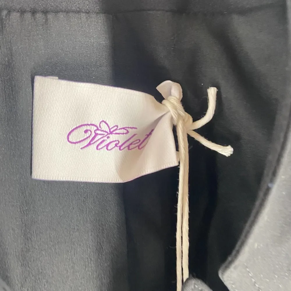 Violet black structured puff sleeve blazer Womens IT 40 US 6 NWT - Picture 2 of 7
